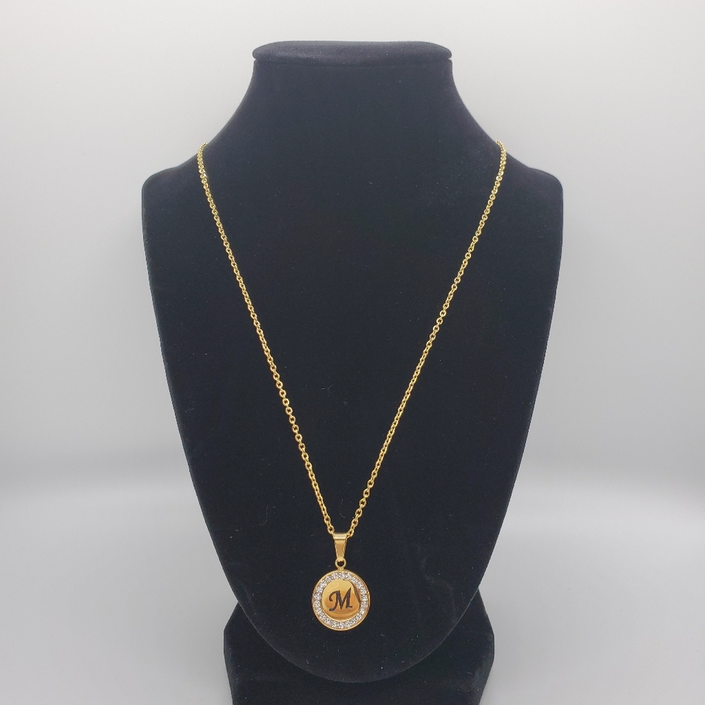 Initial Necklace for Women - Gold Stainless Steel